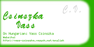 csinszka vass business card
